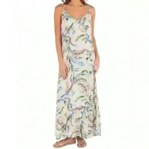 Hurley Juniors' Wispy Leaves Maxi Dress-Size M-Mulitcolor-Adjustable Straps